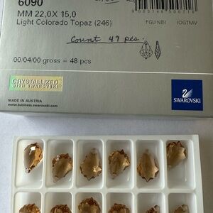 Swarovski topaz crystals